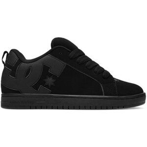 DC- Young Mens Court Graffik Lowtop Shoes, size 10.5 US mens, color black.